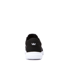 Supra Mens HAMMER RUN Black/White/white Low Top Shoes | CA-20288